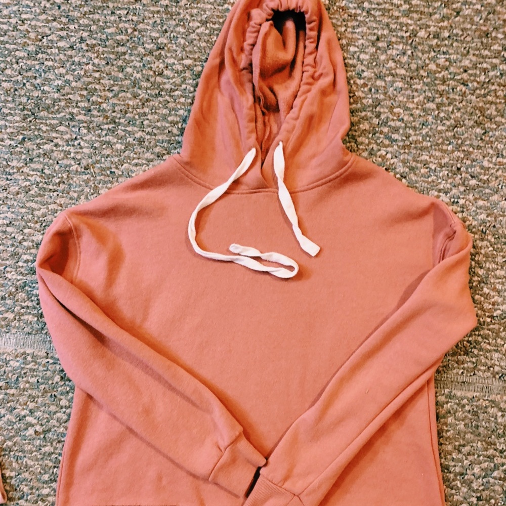 light pink cropped hoodie